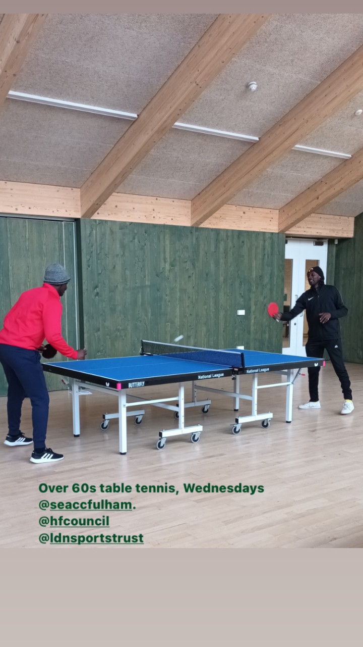 Free table tennis coaching at Sands End Arts & Community Centre Sands
